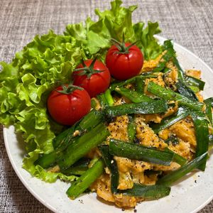 楽ラク手抜キッチン🐶🐾の作ってみた!投稿(洋食屋さんみたいな✨ふわとろ甘～いとろろチーズニラ玉🤭💖)