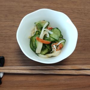 ゆの作ってみた!投稿(簡単副菜☆『きゅうりとかにかまのさっぱり甘酢和え』)