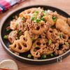 【ひき肉とれんこんの担々炒め】プチッと鍋で簡単味付け！の工程4