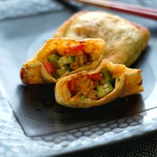 梅雨バテ解消！＊オクラキムチ納豆チーズのキツネ焼き＊