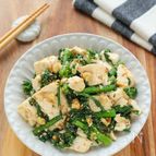 クセになる♡春菊と豆腐のごま味噌くるみ和え