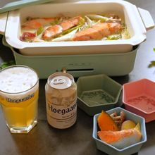 秋鮭と根菜のハーブバタークリーム蒸し鍋