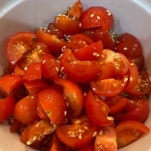 ゆずぽんの作ってみた!投稿(【ミニトマトのナムル】和えるだけ♪酸味と風味がおいしい１品)