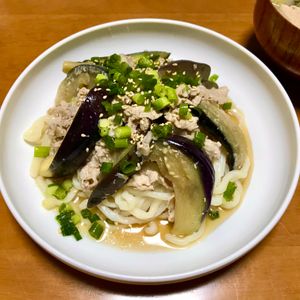 Nao★彡の作ってみた!投稿(レンジで簡単♪『豚しゃぶと蒸しなすのぶっかけ冷やしうどん』)