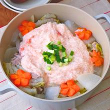 スープまで飲み干したい！とろとろ食感の♪『明太とろろ鍋』
