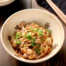 【美味しく健康に】自家製なめ茸なっとう