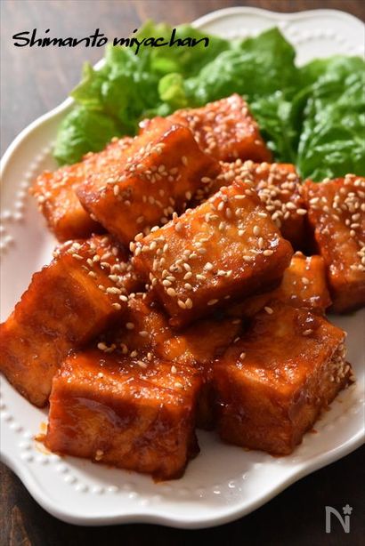 厚揚げでヤンニョムチキン風