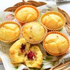 【米粉のクランベリーマフィン】ふわふわ！ベリーの酸味が絶妙♡