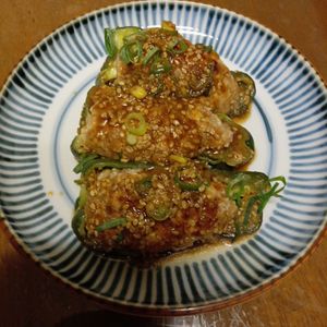 907307の作ってみた!投稿(ソースがバリ旨《豆腐でふわふわ♡ピーマンの肉詰め》)