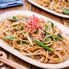 【ひき肉ともやしのソース焼きそば】簡単おうち焼きそば！