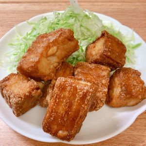 たまもの作ってみた!投稿(簡単ヘルシー♡お肉がなくてもお手軽に♪唐揚げ風厚揚げ)