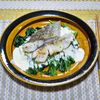 タラのソテーとほうれん草のクリームソースかけ