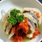 新玉ねぎとチーズの重ね蒸し焼き
