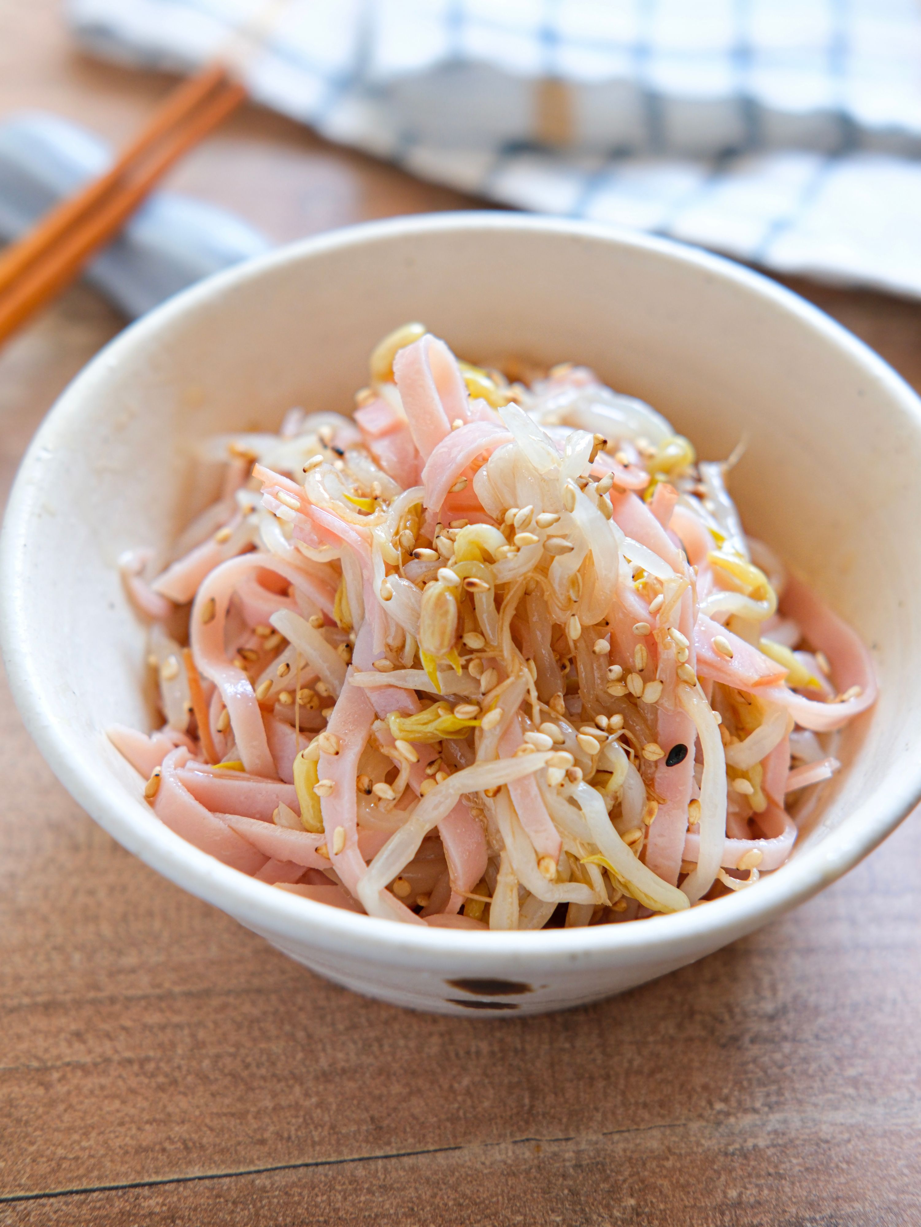もやしとハムのごま中華和え】簡単さっぱり中華風副菜♪ | レシピ