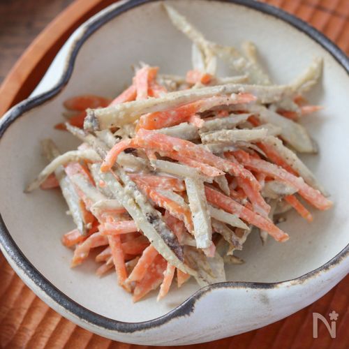 レンジで3分！【味噌マヨごぼうサラダ】