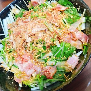ななみの作ってみた!投稿(【大根と水菜のたっぷり和風サラダ】手作り和風ドレッシングで)