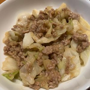 ミントミントの作ってみた!投稿(【キャベツの肉味噌炒め】食材2つ♬︎ご飯が進むおかず♬︎)