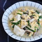 豚肉と豆腐のふんわり卵とじ