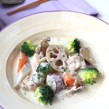 たっぷり根菜♡クリームシチューみたいな食べるスープ