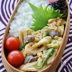 ちくわとキャベツのオイマヨ炒め丼