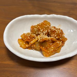 こむぎの作ってみた!投稿(5分でヘルシーおつまみ♡こんにゃくとキムチのコチュ味噌炒め)