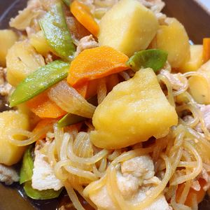 みおの作ってみた!投稿(みんな大好き定番和食☆豚こま肉で節約♪『味染み♡豚じゃが』)