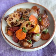 秋野菜のごろごろ酢鶏