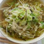 キャベツとえのきの柚子塩ラーメン風
