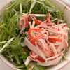 スピードおかず♩水菜のわさび醤油サラダの工程1