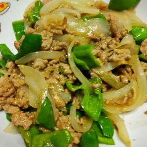 マルグリートの作ってみた!投稿(ワンパン10分！【ひき肉とピーマンのスタミナ味噌炒め】)
