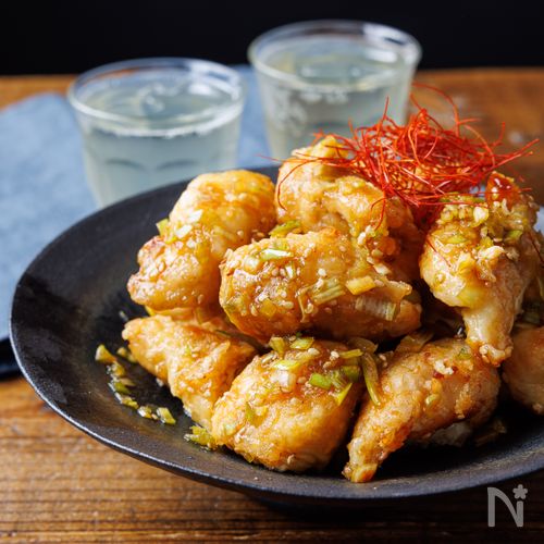 【ねぎだく甘酢だれでやみつき♪】ささみロールから揚げ♪