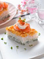 ひなまつりに！華やぐ♡ひし形押し寿司