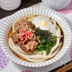 【肉おろしぶっかけうどん】甘辛うどんつゆの岡山郷土グルメ♪