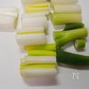 ねぎ豚巻きのみそ山椒の工程1