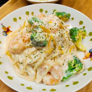 もんぶらん°・*:.。.☆の作ってみた!投稿(失敗しない！海老のレモンクリームパスタ)