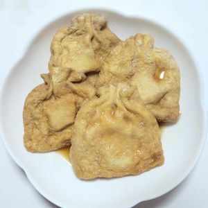 ふうかの作ってみた!投稿(だし染み♪たまご巾着)