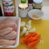 チキンとトマト缶のフライパン煮込みの工程1