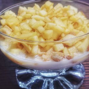 オレンジの作ってみた!投稿(レンジで簡単りんごジャム！『りんごとヨーグルトのパフェ風』)