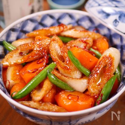やみつきピリ辛ちくわの甘辛煮🥰ピリ辛♪あま辛😘🍺
