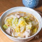 【白菜のピリ辛鶏だしうどん】全身ぽかぽか♪