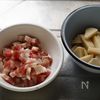 タケノコとパンチェッタのショートパスタの工程1