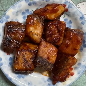 チョビの助の作ってみた!投稿(親子で楽しめる♩ブリのケチャップ焼き)