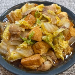 楽ラク手抜キッチン🐶🐾の作ってみた!投稿(白菜と厚揚げの《八宝菜風♡とろ～りあんかけ炒め》)
