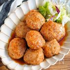 みんな大好きな甘辛たれ♪
【れんこん鶏つくねの照り焼き】
