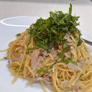 えみりんの作ってみた!投稿(ランチ格上げ!大葉とツナの和風パスタ)