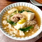 材料3つ！10分でぽかぽか♪【とろふわ豆腐の豚ねぎスープ】