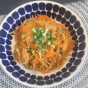 amiの作ってみた!投稿(ごはん泥棒♩【和風ひき肉チャプチェ】)