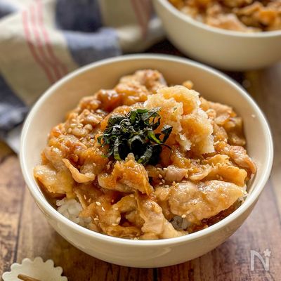 さっぱりおろしポン酢豚丼