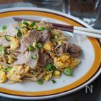豚バラ肉ともやしの酢しょうゆ和え