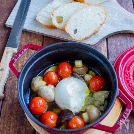 実は簡単 モッツアレラチーズ きのこのアヒージョ By すがたなみ 菅田奈海 レシピサイト Nadia ナディア プロの料理家のおいしいレシピ